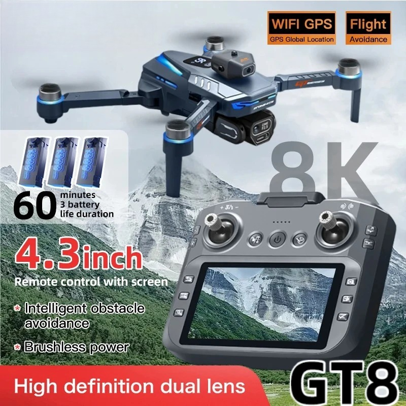 Drone Multispectral - Drone GT8 Original 8K Profesional Kamera
