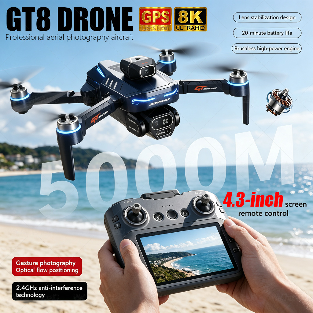 Drone RC GT8 HD BARU 4K Profes - Drone Multispectral ulasan dan harga