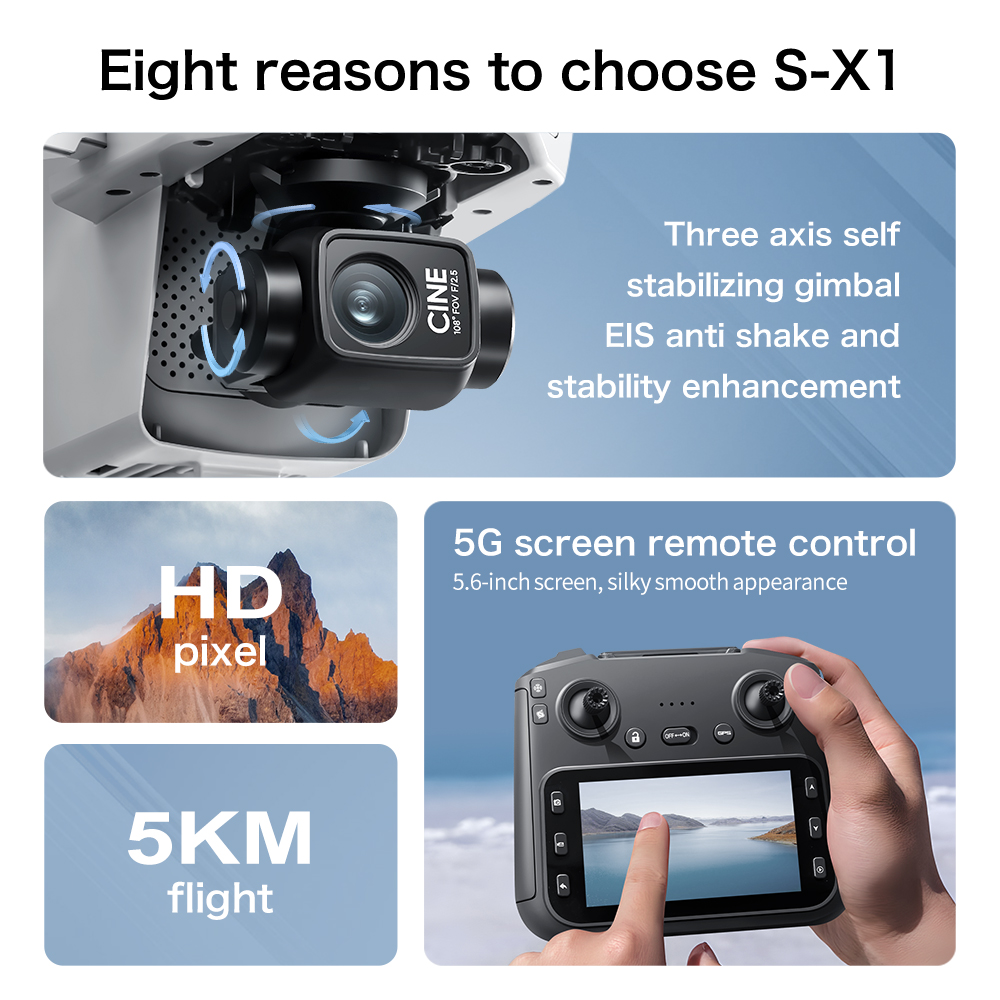 Drone S-X1 Original 8K HD Prof - Drone Multispectral ulasan dan harga